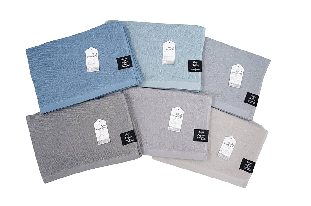 Amazon｜綿4重ガーゼバスタオル 6色 6枚セット（約60×120センチ